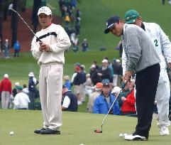 (2)Masters players in practice round